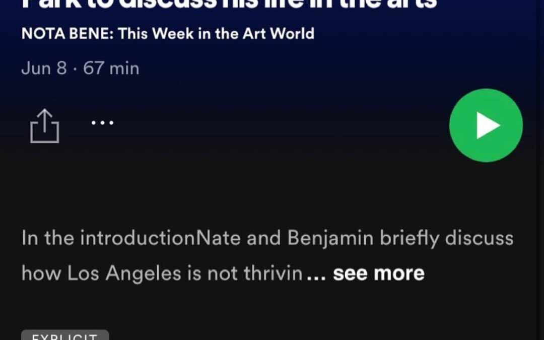 Podcast: NOTA BENE: This Week in the Art World